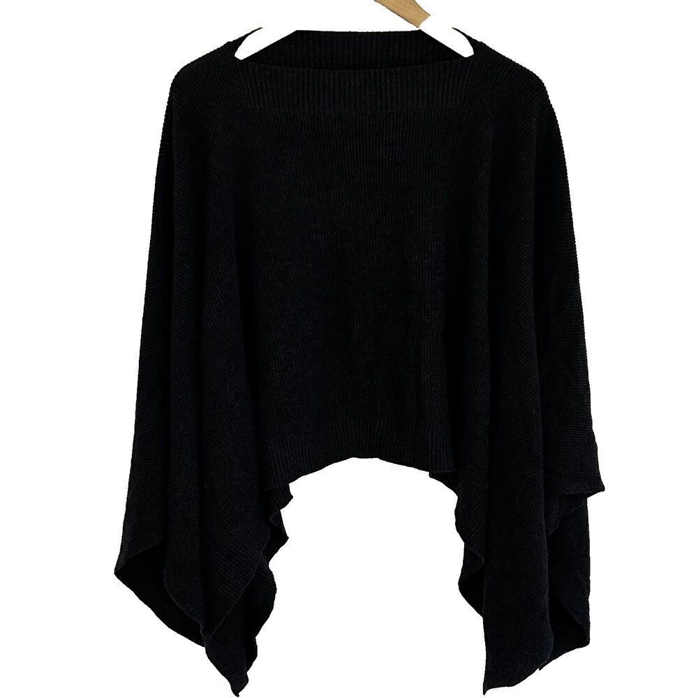 Lululemon Forward Flow Poncho Sweater One Size Gray Excellent Worn1x Knit Cape